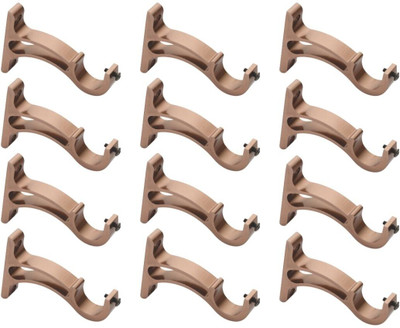 Inkart Gold Curtain Knobs, Rod Rail Bracket Metal(Pack of 12)