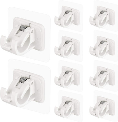 XBEY White Curtain Hooks Metal(Pack of 8)
