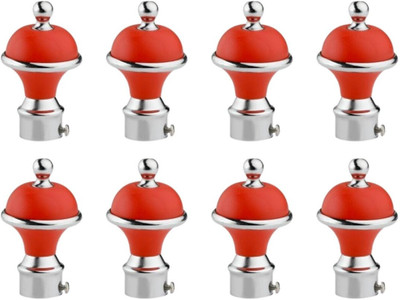 ZAPEX Red Rod Rail Bracket, Curtain Knobs Metal(Pack of 8)