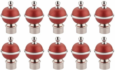 RKOING Maroon Rod Rail Bracket, Curtain Knobs Metal(Pack of 10)