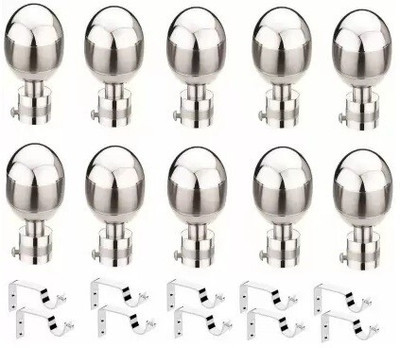 Ebenezer Silver Rod Rail Bracket Metal(Pack of 10)