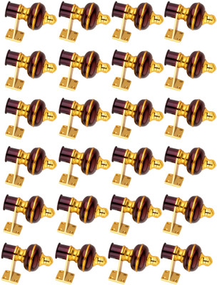 Ghazian Maroon Curtain Knobs, Rod Rail Bracket Metal(Pack of 24)