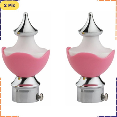 ZAPEX Pink Rod Rail Bracket, Curtain Knobs Metal(Pack of 2)