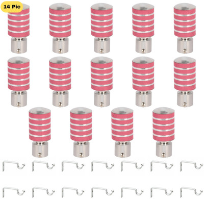 ZAPEX Pink Rod Rail Bracket, Curtain Knobs Metal(Pack of 14)