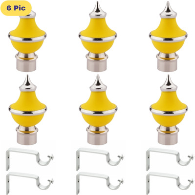 ZAPEX Yellow Rod Rail Bracket Metal(Pack of 12)