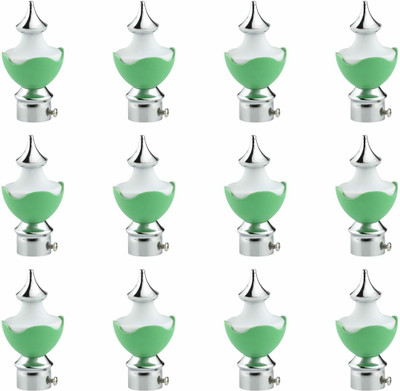 Inkart Green Rod Rail Bracket, Curtain Knobs Metal(Pack of 12)