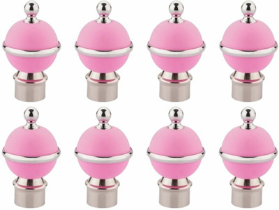 krina Pink Rod Rail Bracket, Curtain Knobs Metal(Pack of 8)