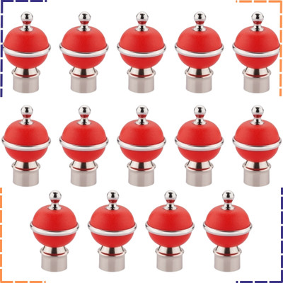 ZAPEX Red Rod Rail Bracket, Curtain Knobs Metal(Pack of 14)