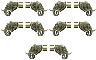 Harold Gold Rod Rail Bracket, Curtain Knobs Metal(Pack of 10)