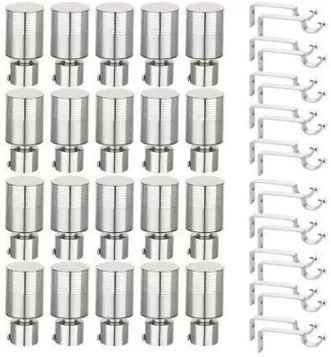 Ebenezer Silver Rod Rail Bracket Metal(Pack of 20)
