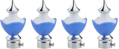 METZO Blue Rod Rail Bracket, Curtain Knobs Metal(Pack of 4)