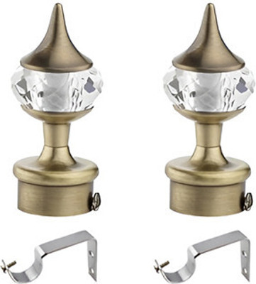 ZedZero Gold Rod Rail Bracket, Curtain Rods Metal(Pack of 2)