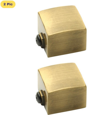 ZAPEX Gold Rod Rail Bracket, Curtain Knobs Metal(Pack of 2)