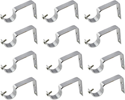 ZedZero Silver Curtain Hooks Metal(Pack of 12)