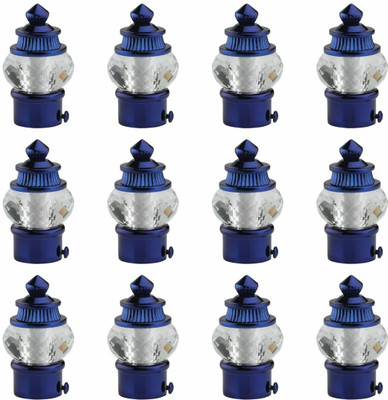 RKOING Blue Curtain Knobs, Rod Rail Bracket Metal(Pack of 12)
