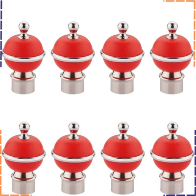 ZAPEX Red Rod Rail Bracket, Curtain Knobs Metal(Pack of 8)