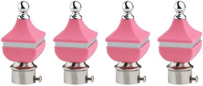 METZO Pink Rod Rail Bracket, Curtain Knobs Metal(Pack of 4)