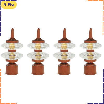 ZAPEX Brown Curtain Knobs, Rod Rail Bracket Metal(Pack of 4)