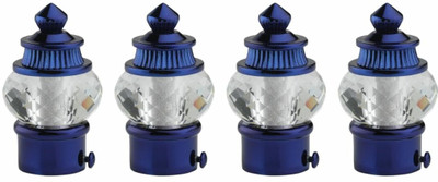 Inkart Blue Curtain Knobs, Rod Rail Bracket Metal(Pack of 4)