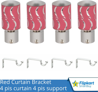 Flipkart SmartBuy Pink Curtain Knobs, Rod Rail Bracket Metal(Pack of 4)