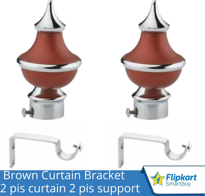 Flipkart SmartBuy Maroon Curtain Knobs, Rod Rail Bracket Metal(Pack of 2)