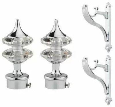 Ebenezer Silver Rod Rail Bracket Metal(Pack of 4)