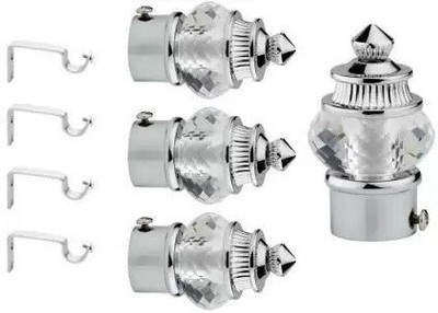 Ebenezer Silver Rod Rail Bracket Metal(Pack of 8)