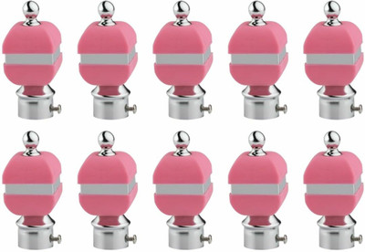 RKOING Pink Rod Rail Bracket, Curtain Knobs Metal(Pack of 10)
