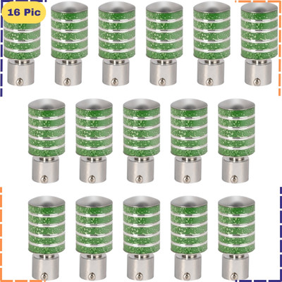ZAPEX Green Rod Rail Bracket, Curtain Knobs Metal(Pack of 16)