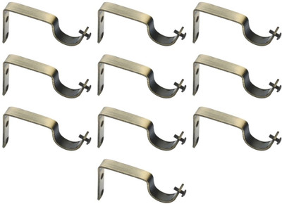ZAPEX Brown Rod Rail Bracket, Curtain Knobs Metal(Pack of 10)