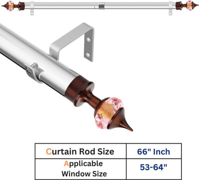 GLOXY Maroon, Pink Curtain Knobs, Curtain Rods, Rod Rail Bracket Metal(Pack of 1)
