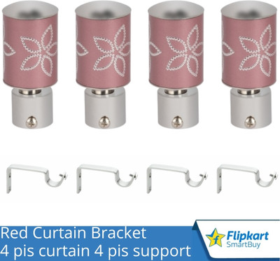 Flipkart SmartBuy Pink Curtain Knobs, Rod Rail Bracket Metal(Pack of 4)