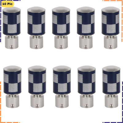 ZAPEX Blue Rod Rail Bracket, Curtain Knobs Metal(Pack of 10)