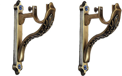Ebenezer Gold Rod Rail Bracket Metal(Pack of 2)