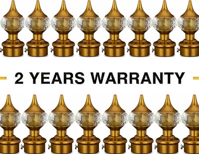 Ghazian Gold Curtain Knobs, Rod Rail Bracket Metal(Pack of 16)