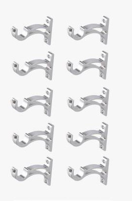 AKSHAYA ENTERPRISES Silver Rod Rail Bracket Metal(Pack of 10)