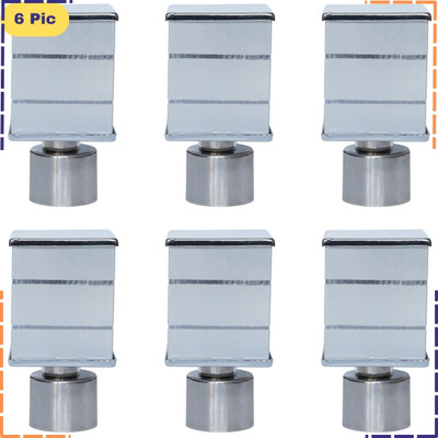 ZAPEX Silver Curtain Knobs, Rod Rail Bracket Metal(Pack of 6)