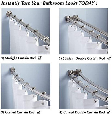 Cartburg Silver Curtain Hooks(Pack of 12)