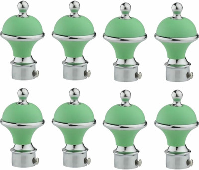 RKOING Green Rod Rail Bracket, Curtain Knobs Metal(Pack of 8)