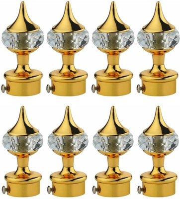 Ghazian Gold Curtain Knobs, Rod Rail Bracket Metal(Pack of 8)