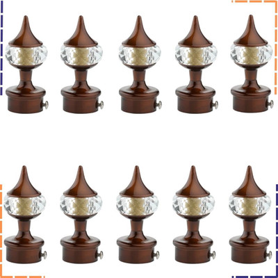 Flipkart SmartBuy Brown Curtain Knobs, Rod Rail Bracket Metal(Pack of 14)