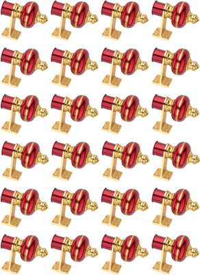 Ghazian Red Curtain Knobs, Rod Rail Bracket Metal(Pack of 24)