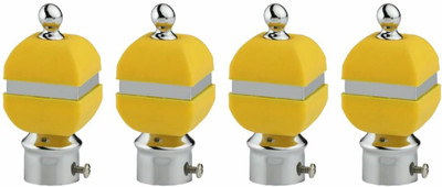 Inkart Yellow Rod Rail Bracket, Curtain Knobs Metal