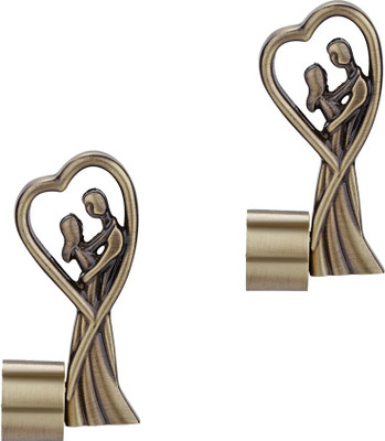 MADHULI Gold Rod Rail Bracket Metal(Pack of 6)
