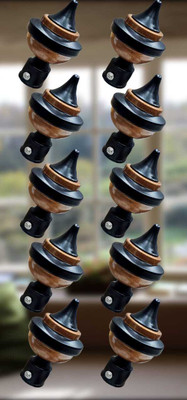 DGI Multicolor Curtain Knobs, Rod Rail Bracket Metal(Pack of 10)