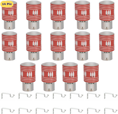 ZAPEX Red Rod Rail Bracket, Curtain Knobs Metal(Pack of 14)