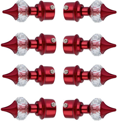 HANDOCK Red Curtain Knobs Metal(Pack of 4)