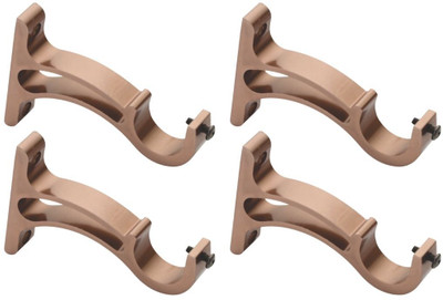METZO Gold Curtain Knobs, Rod Rail Bracket Metal(Pack of 4)