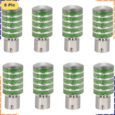 ZAPEX Green Rod Rail Bracket, Curtain Knobs Metal(Pack of 8)