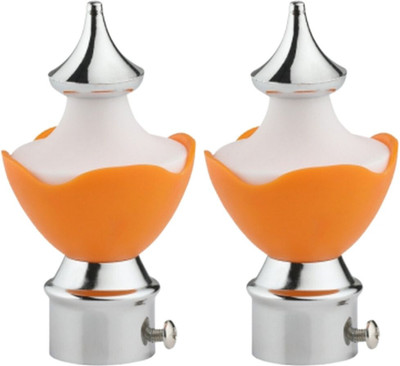 ZYREX Orange Rod Rail Bracket, Curtain Knobs Metal(Pack of 2)